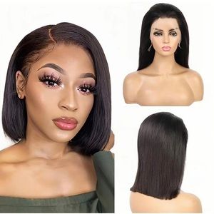 Short Bob Wig 10 in Human Hair 13X4 Lace Front Wig